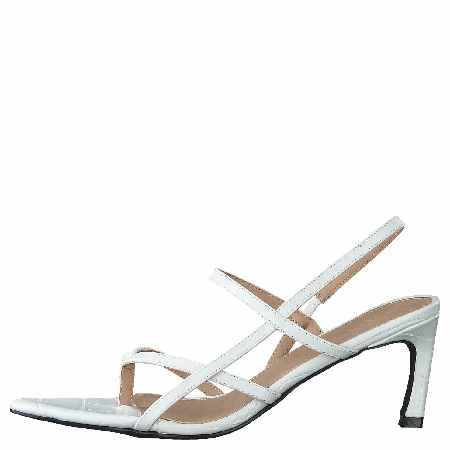 NA-KD Flippi Strap Heels Offwhite Brun och Vit Sale