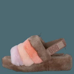UGG Fluff Yeah Slide Beachwood Multi Rosa och Brun Hot