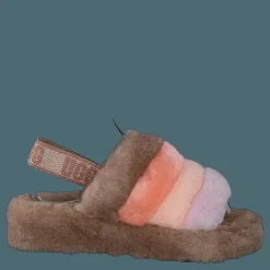 UGG Fluff Yeah Slide Beachwood Multi Rosa och Brun Hot