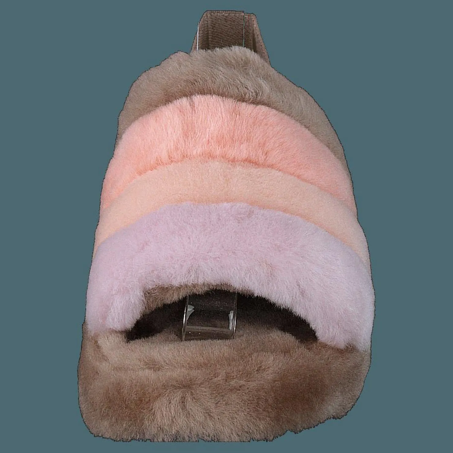 UGG Fluff Yeah Slide Beachwood Multi Rosa och Brun Hot