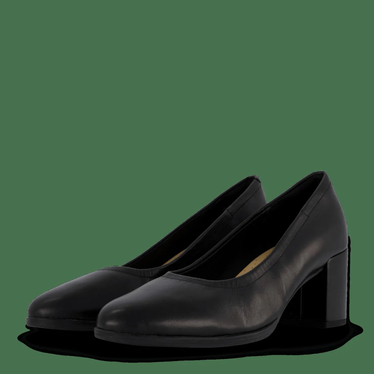 Clarks Freva55 Court Black Leather Svart Online