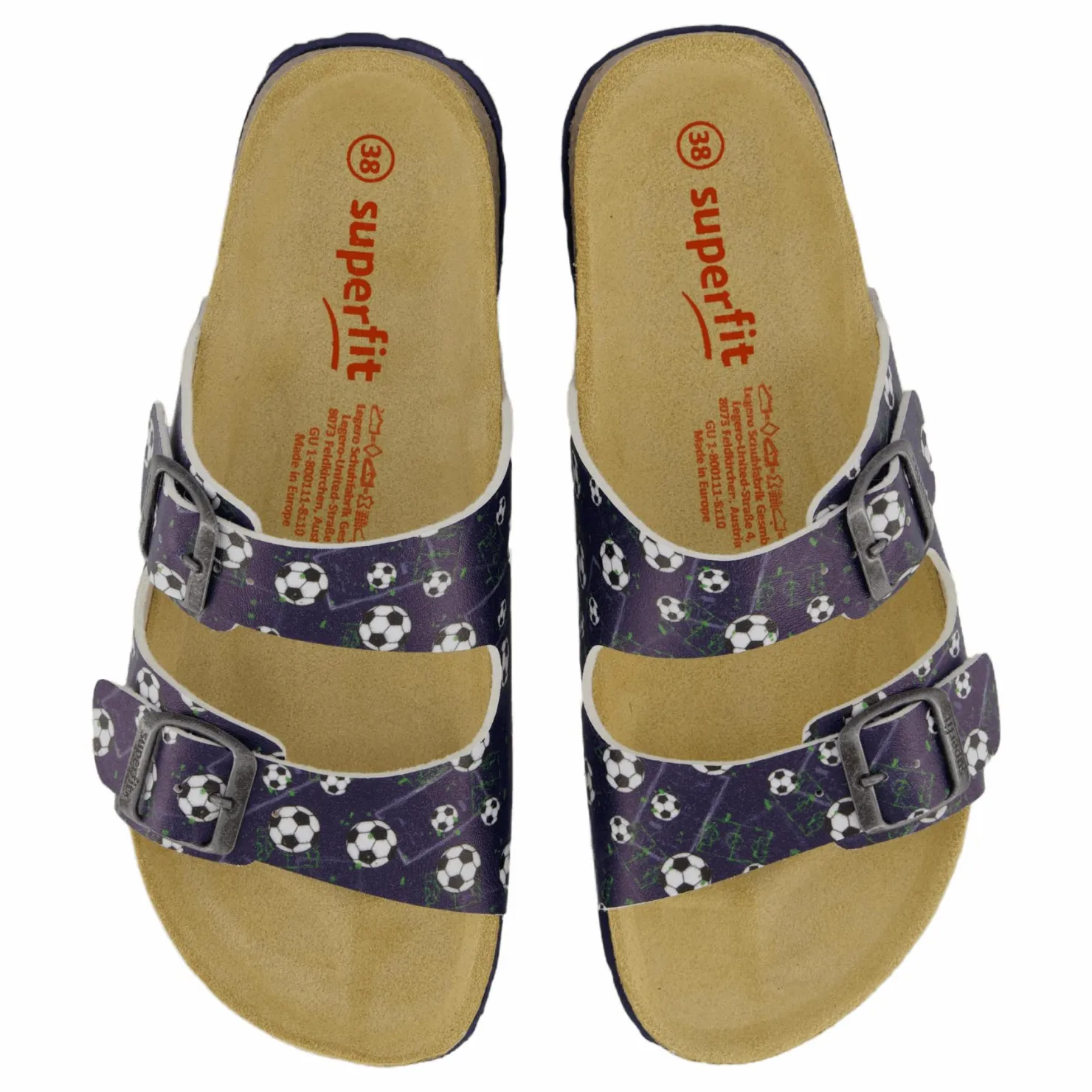 Superfit Fussbettpantoffel Blau/mehrfarbig Blå New