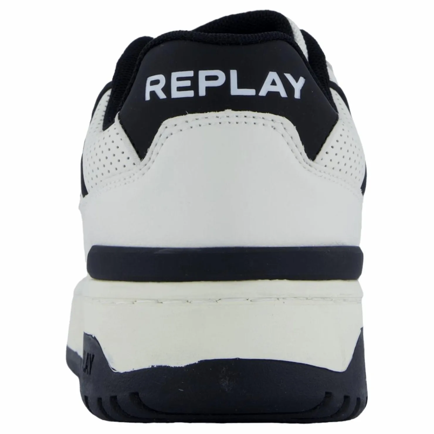 Replay Gemini Punch Sneaker Off Wht/black Vit Sale