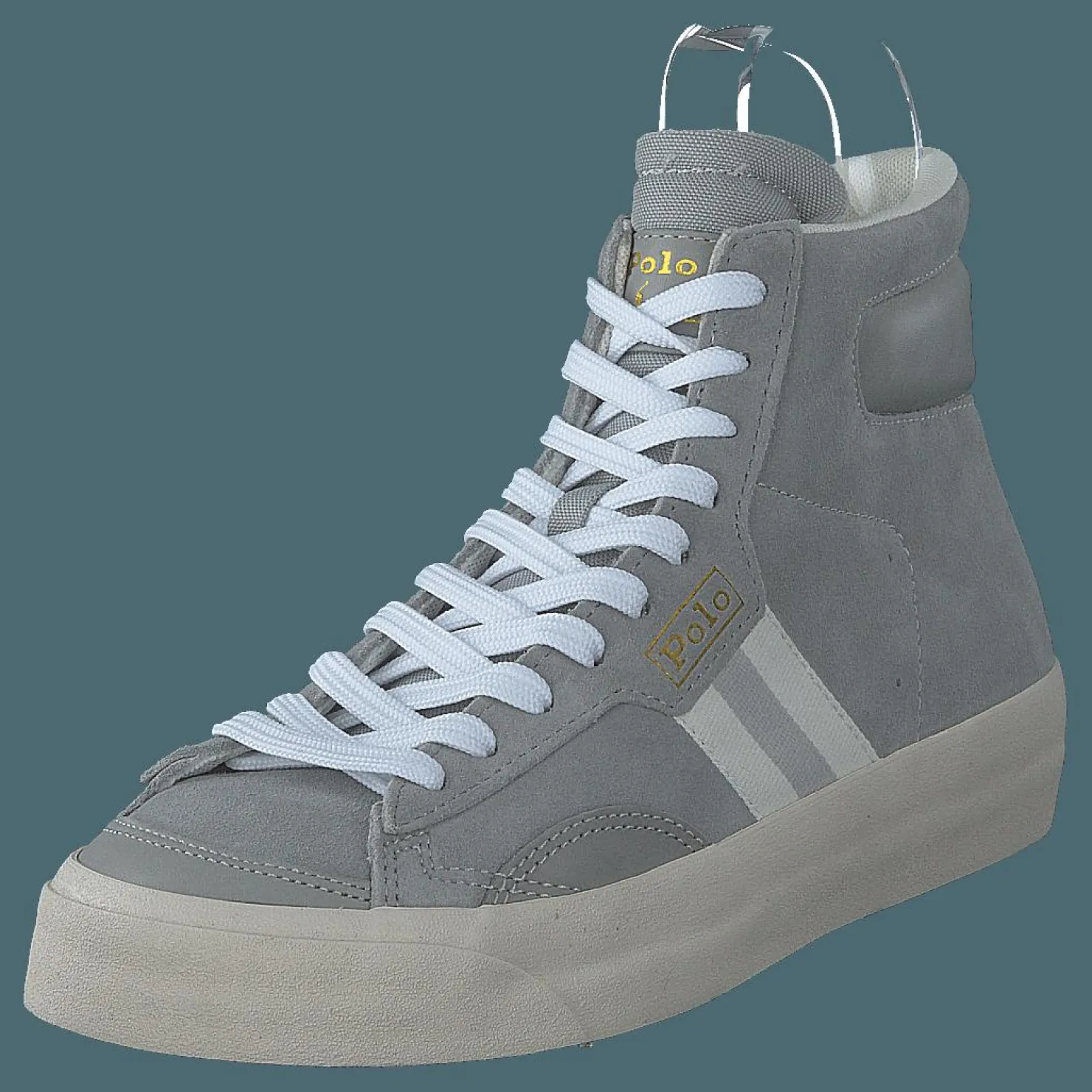 Polo Ralph Lauren Gervin Mid Suede Sneaker Soft Grey Grå New