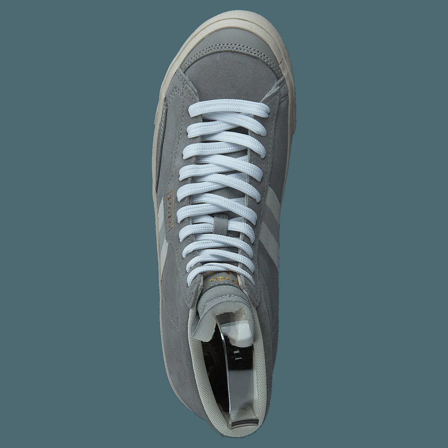 Polo Ralph Lauren Gervin Mid Suede Sneaker Soft Grey Grå New