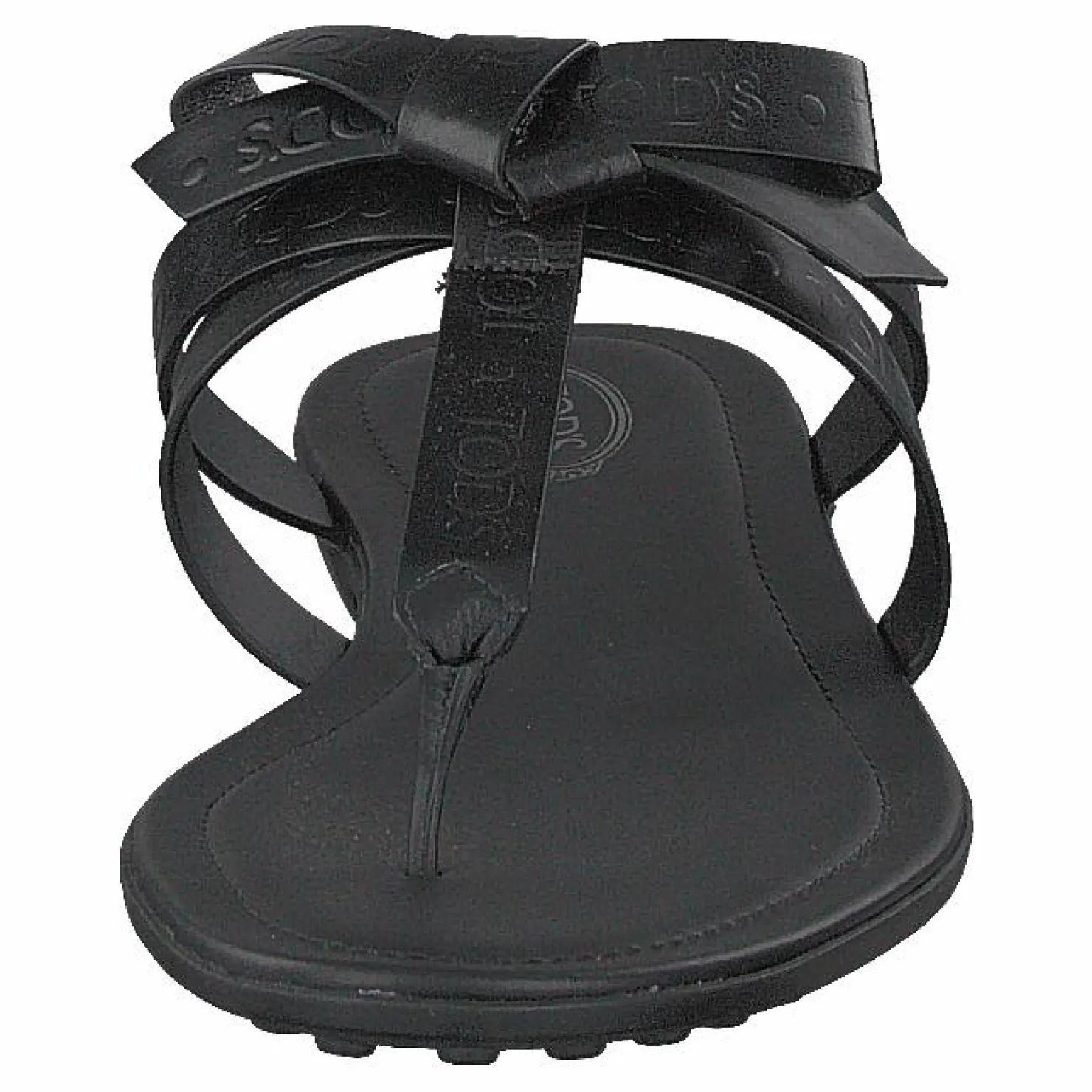 Tod's Gomma Bow Sandal Nero Svart Clearance