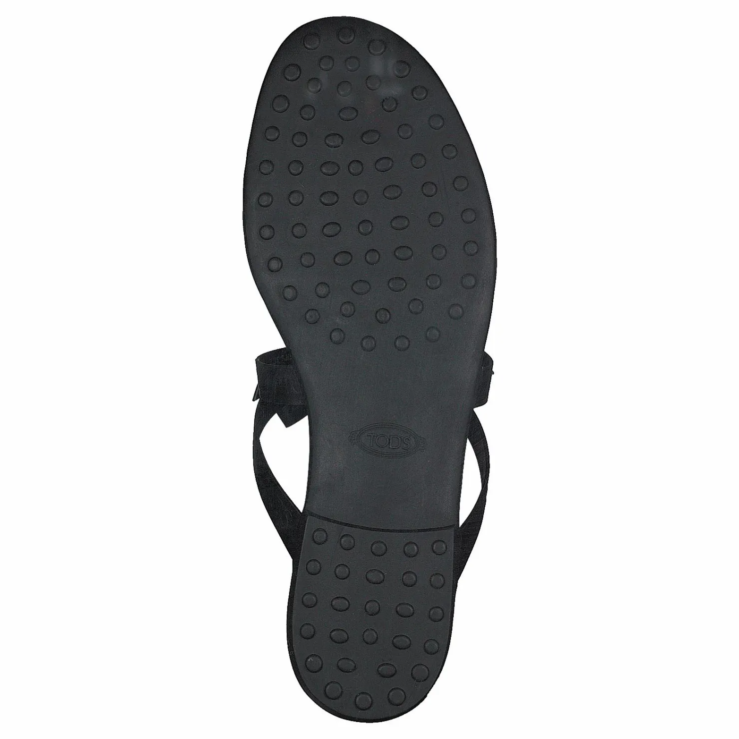 Tod's Gomma Bow Sandal Nero Svart Clearance