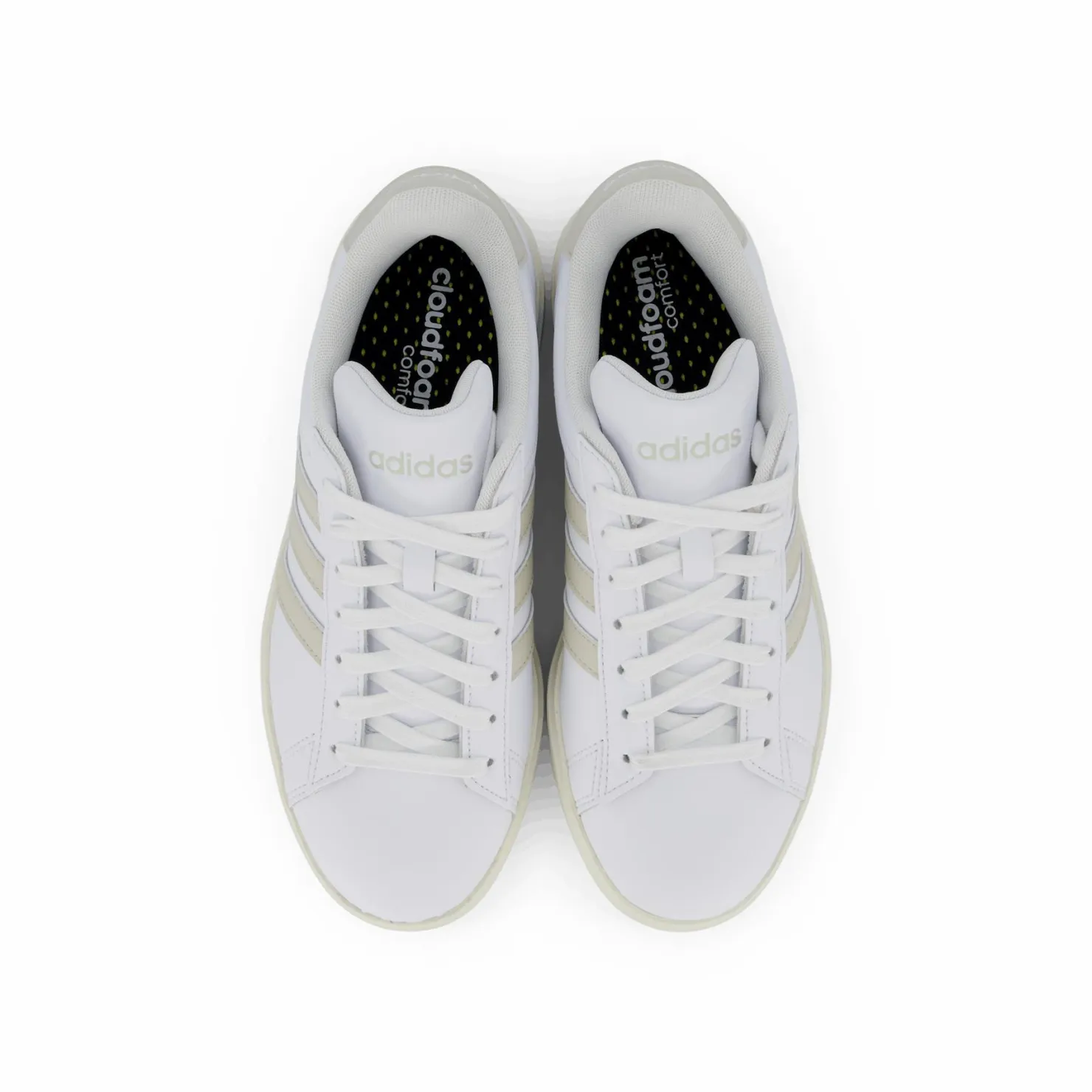 adidas Grand Court Cloudfoam Comfort Shoes Cloud White / Aluminium / Off White Vit Best
