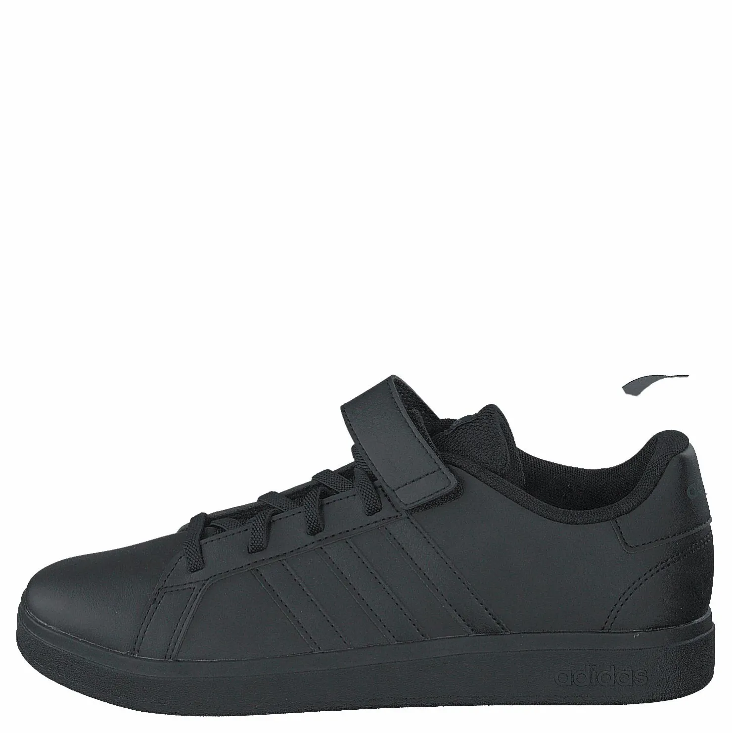 adidas Grand Court Elastic Lace and Top Strap Shoes Core Black / Core Black / Grey Six Svart Outlet