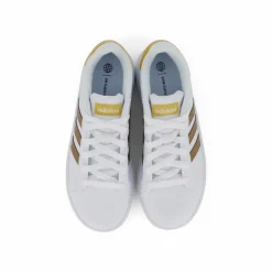 adidas Grand Court Sustainable Lace Shoes Cloud White / Cloud White / Matte Gold Vit Sale
