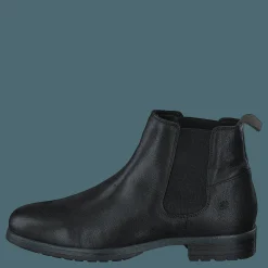 Playboy Footwear Grant Black Leather Blå Clearance
