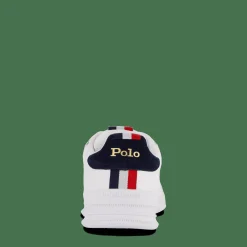 Polo Ralph Lauren Heritage Court II Leather Sneaker White / Navy / Red Vit