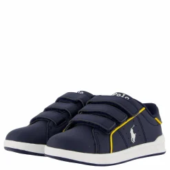 Ralph Lauren Junior Heritage Court Iii Ez T-navy Smooth W/ White Pp Blå Sale