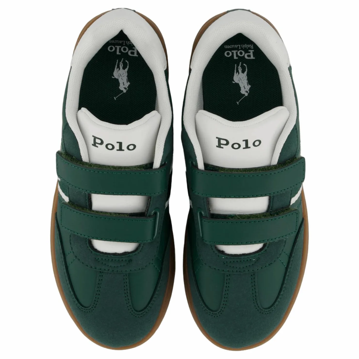 Ralph Lauren Junior Heritage Court Iii Ez T-toe C-dark Green Smooth/micro/pape Grön Discount
