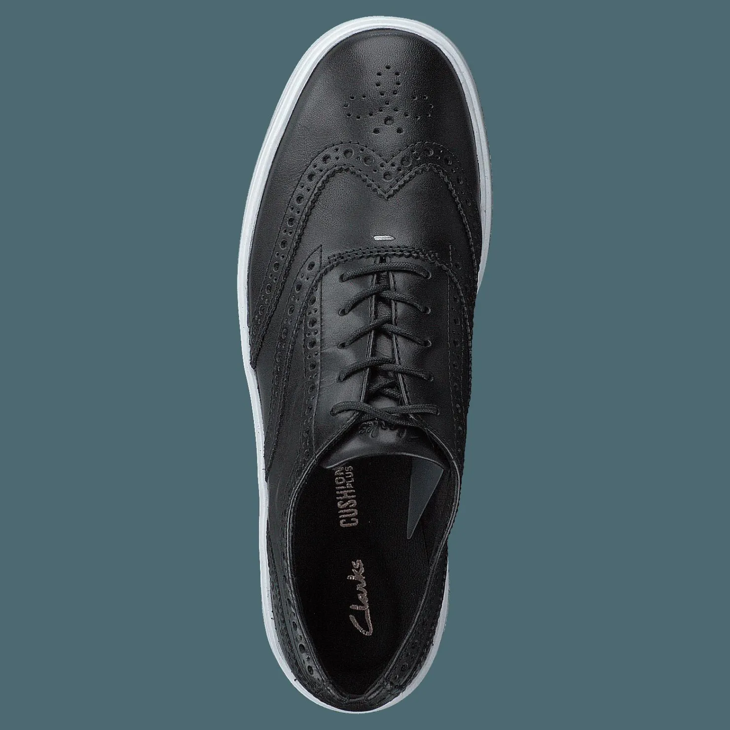 Clarks Hero Brogue Black Leather Svart Online