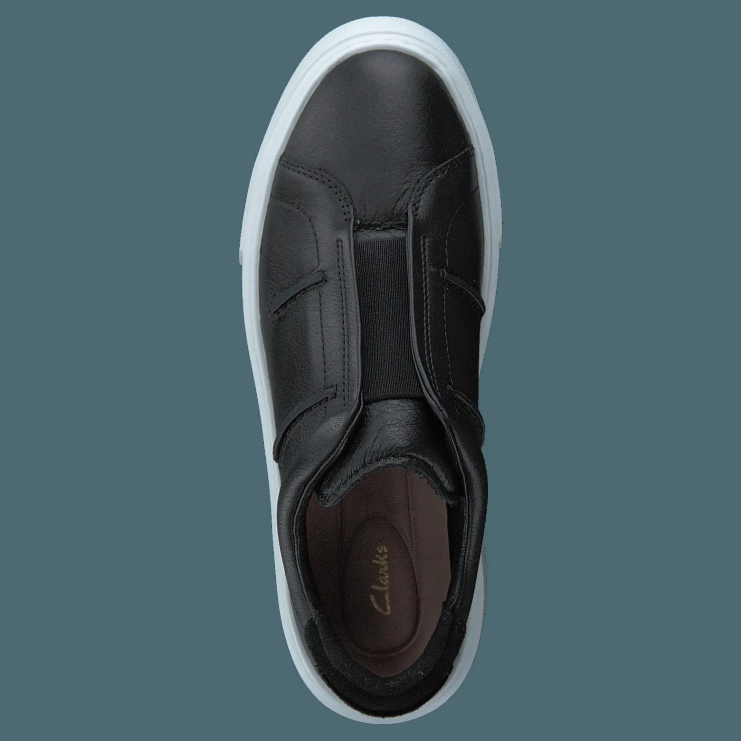 Clarks Hero Lite Slip Black Leather Svart