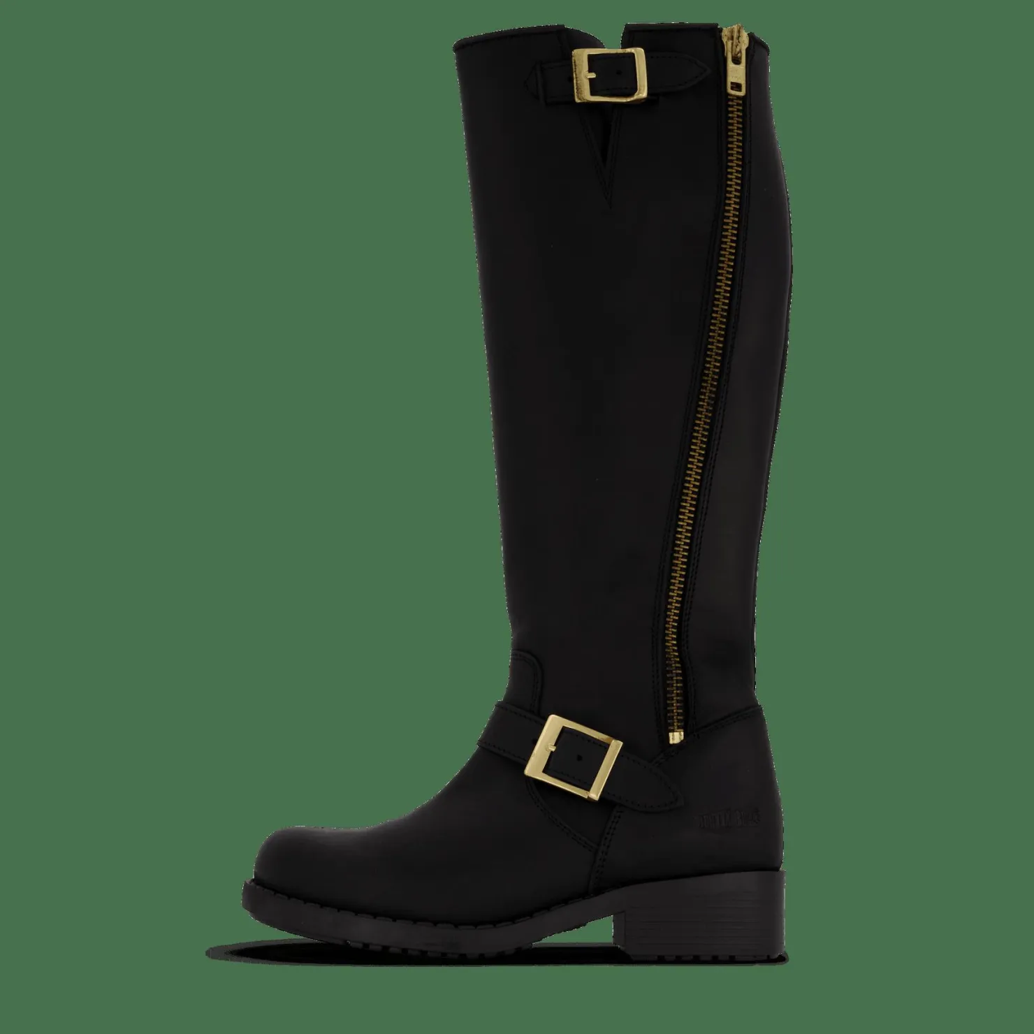 Johnny Bulls High Boot Double Zip Black / Shiny Gold Guld och Svart Best