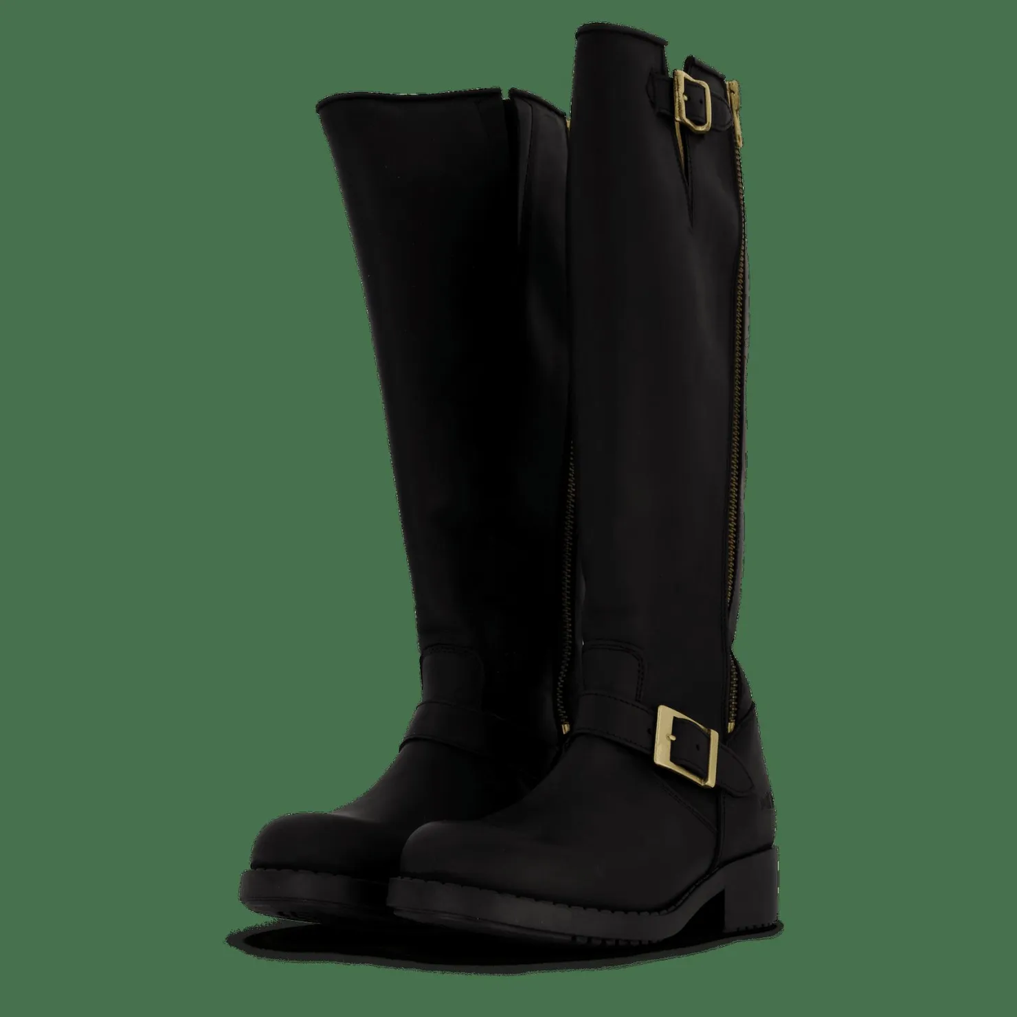 Johnny Bulls High Boot Double Zip Black / Shiny Gold Guld och Svart Best
