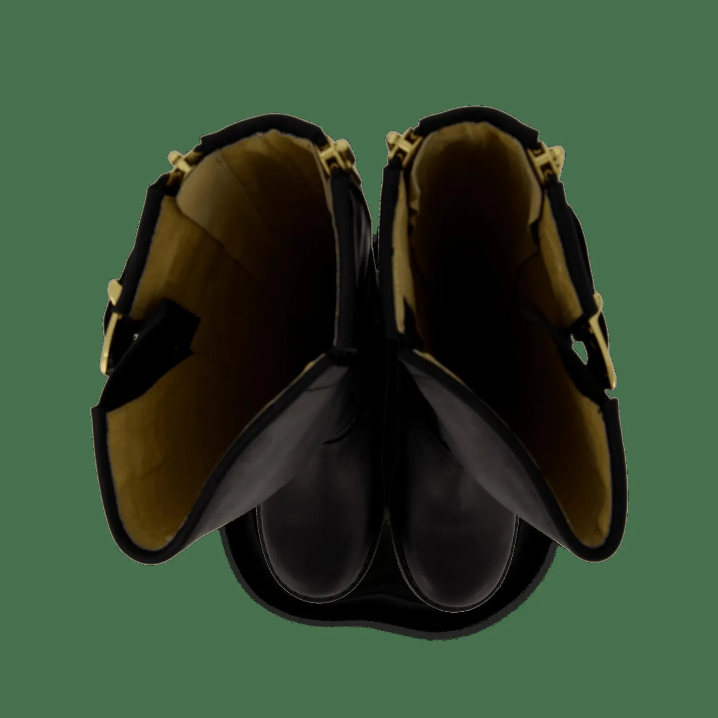 Johnny Bulls High Boot Double Zip Black / Shiny Gold Guld och Svart Best