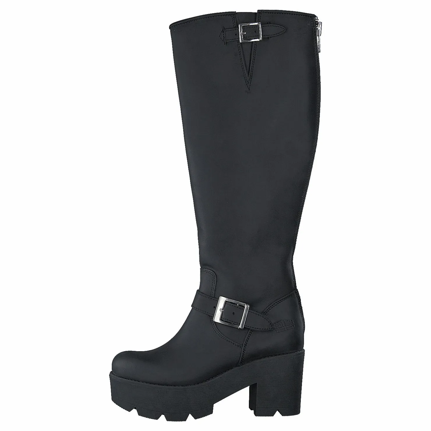 Johnny Bulls High Platform Boot Black / Shiny Silver Silver och Svart Clearance
