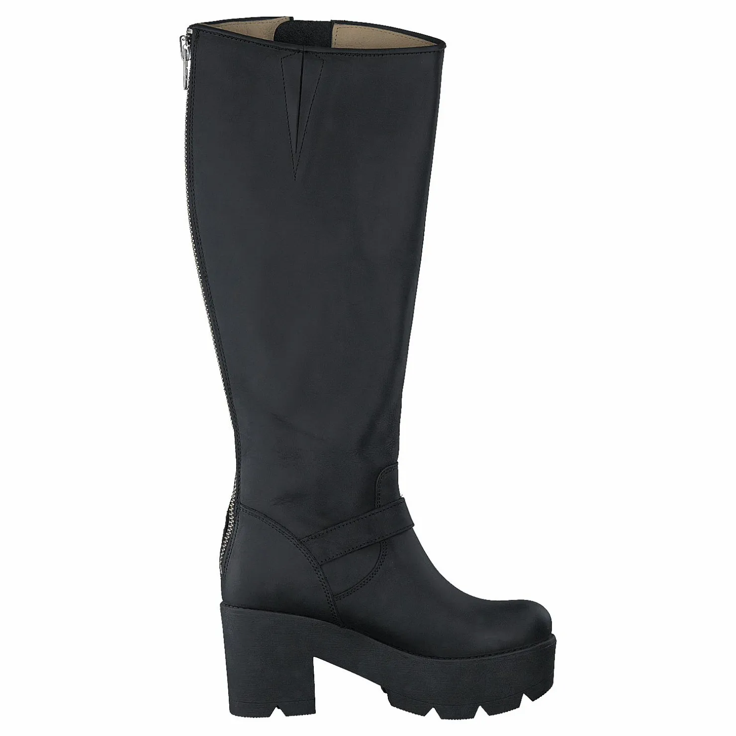 Johnny Bulls High Platform Boot Black / Shiny Silver Silver och Svart Clearance