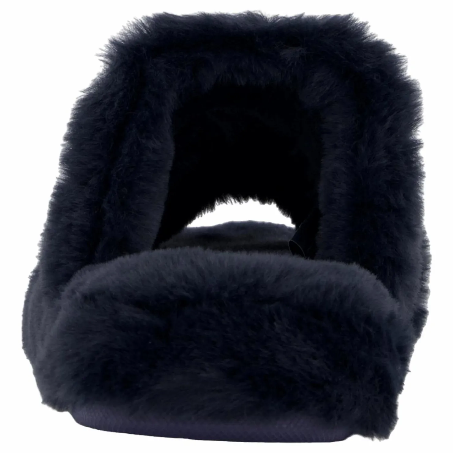 Tommy Hilfiger Hilfiger Fur Basics Slipper Space Blue Svart Discount
