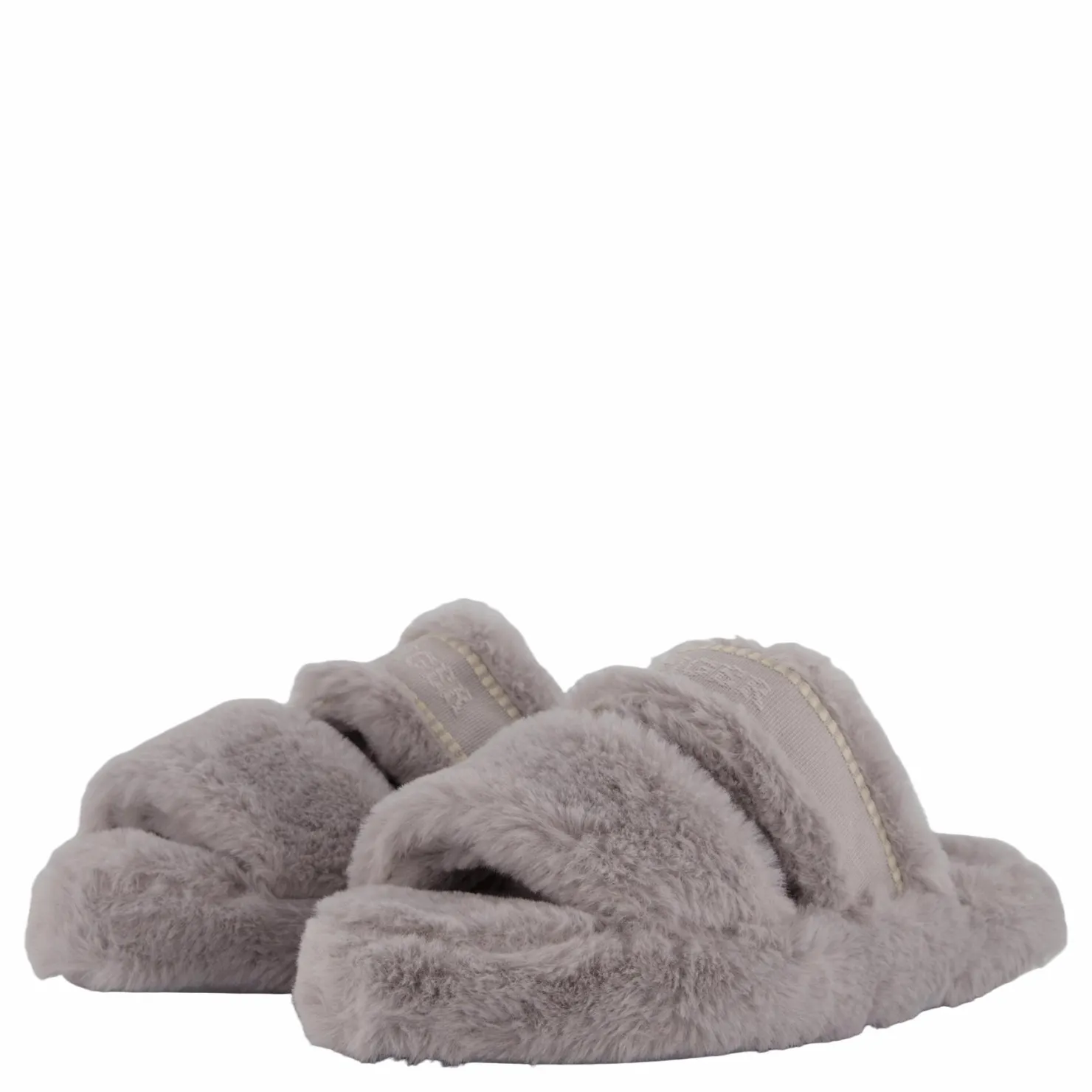 Tommy Hilfiger Hilfiger Fur Basics Slipper Grey Whisper Grå Discount