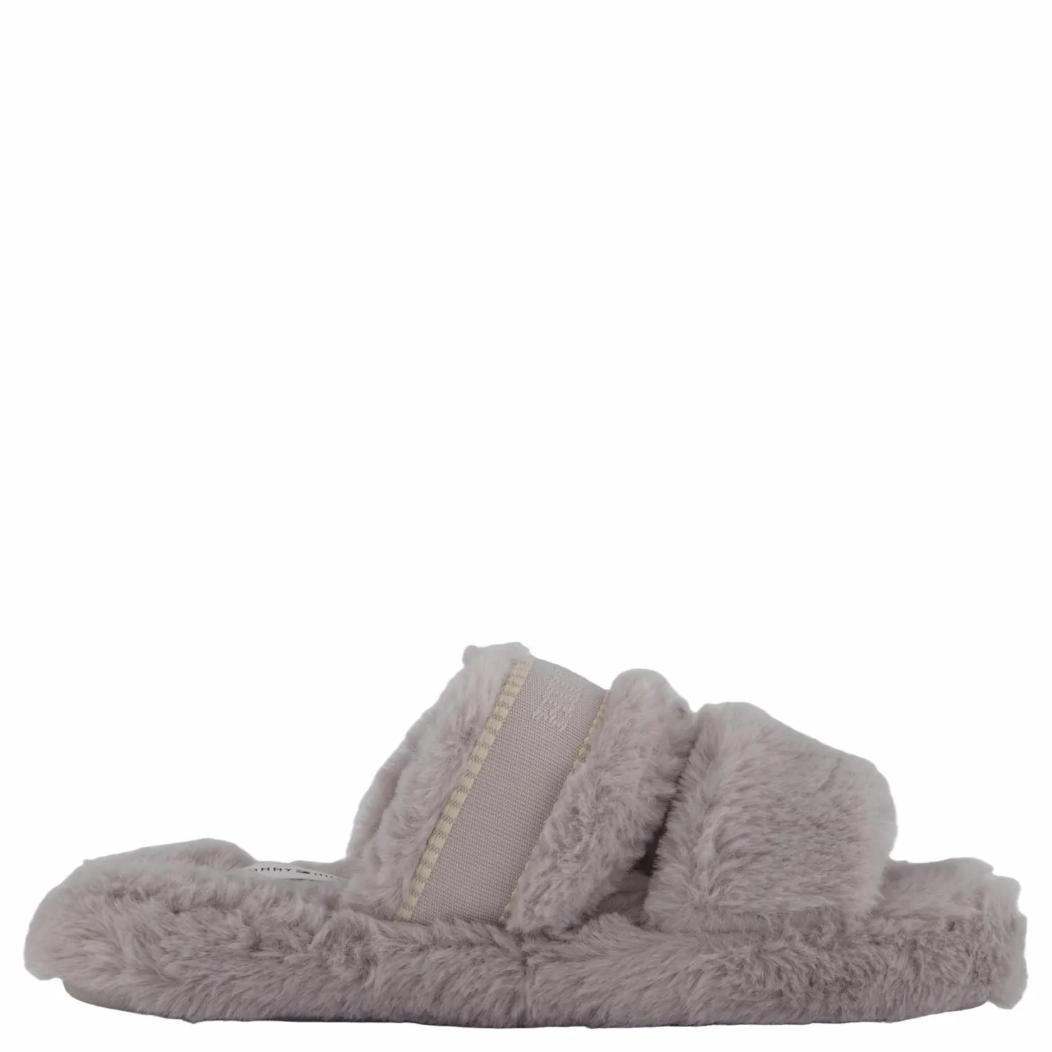 Tommy Hilfiger Hilfiger Fur Basics Slipper Grey Whisper Grå Discount