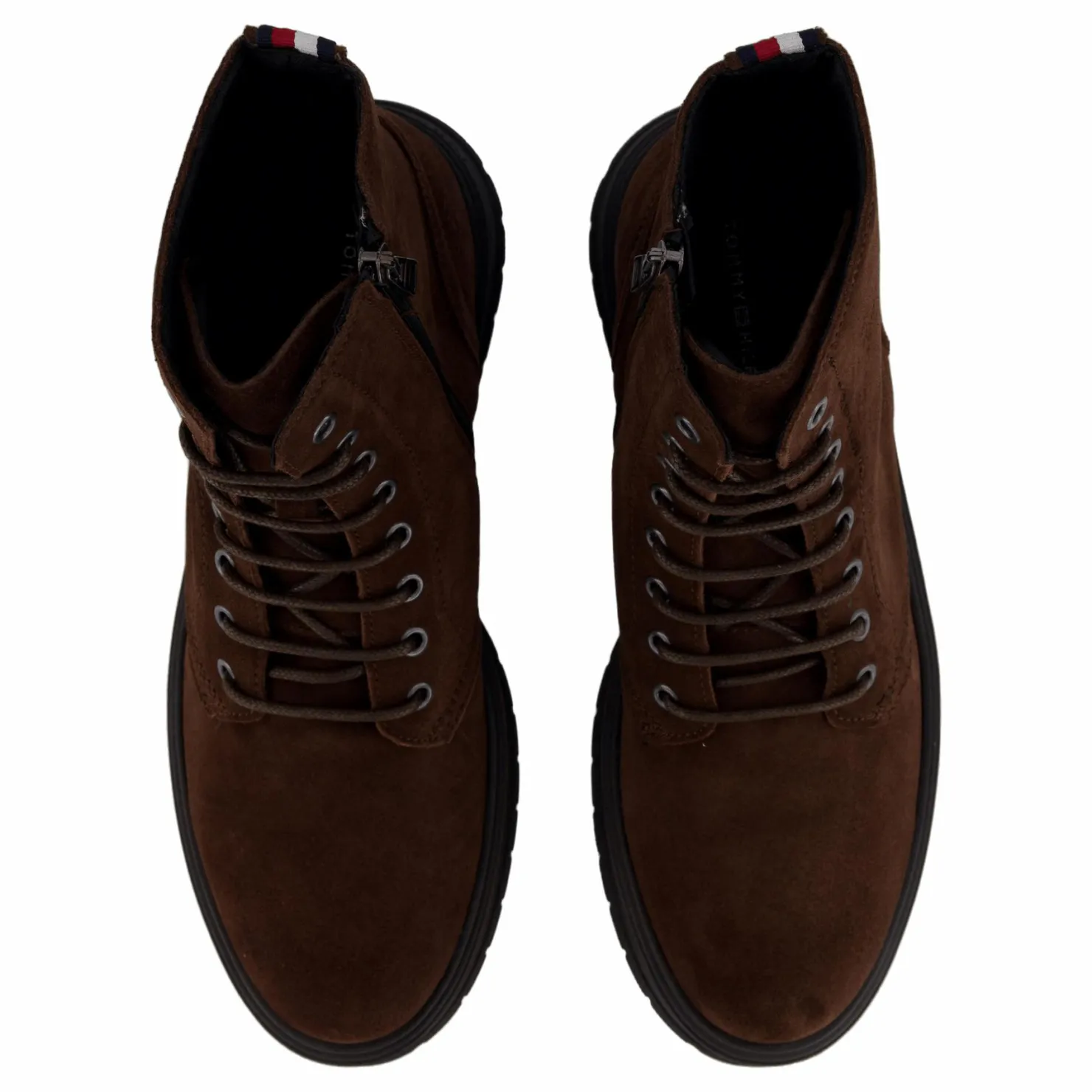 Tommy Hilfiger Hilfiger Suede Lace Zip Boot Cocoa Brun