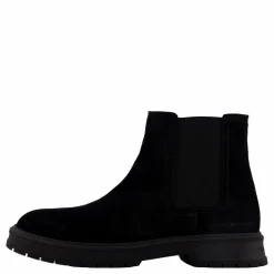 Tommy Hilfiger Hilfiger Suede Zip Chelsea Black Svart Best