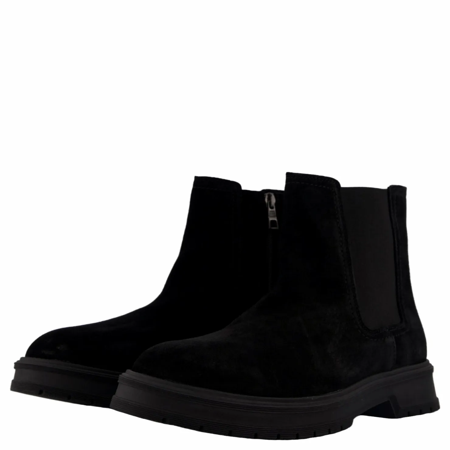 Tommy Hilfiger Hilfiger Suede Zip Chelsea Black Svart Best