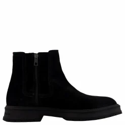 Tommy Hilfiger Hilfiger Suede Zip Chelsea Black Svart Best