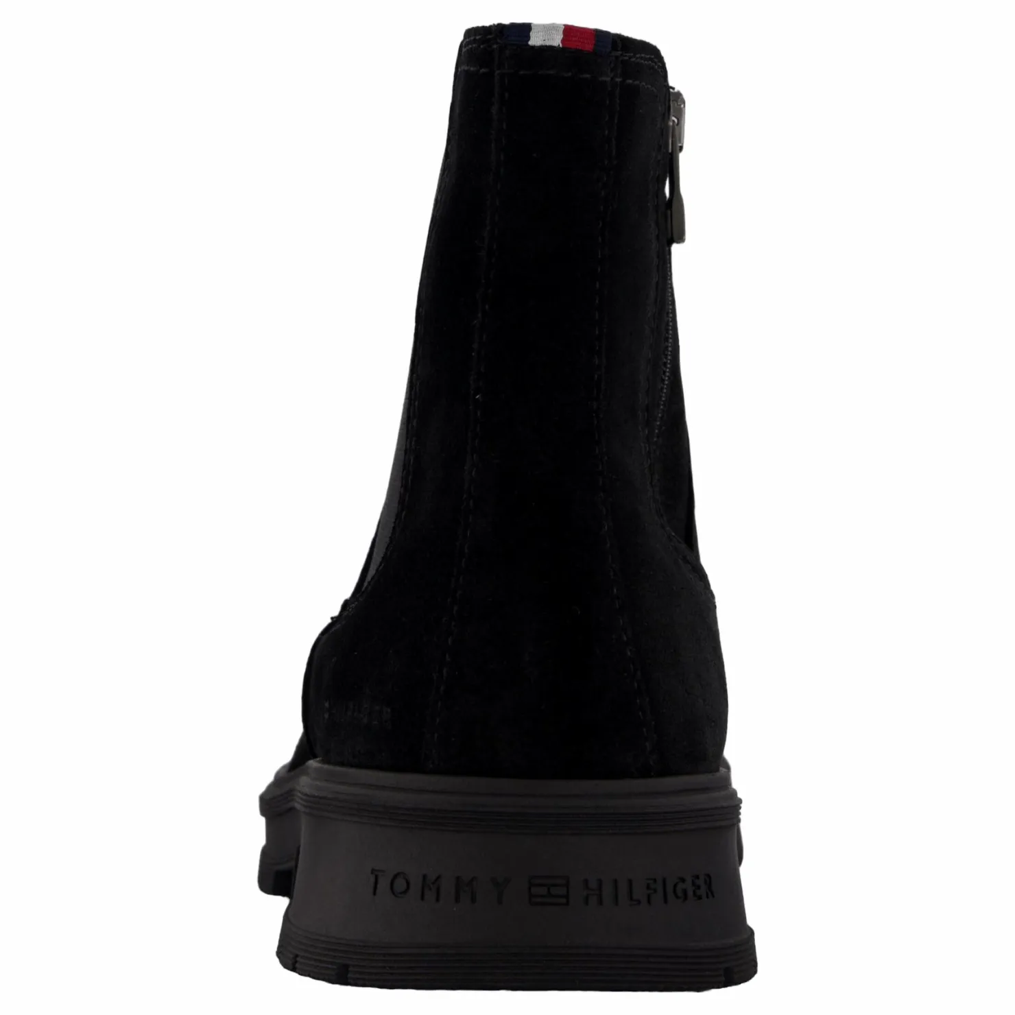 Tommy Hilfiger Hilfiger Suede Zip Chelsea Black Svart Best