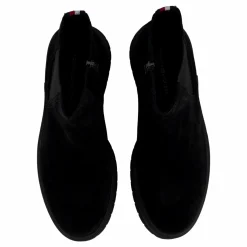 Tommy Hilfiger Hilfiger Suede Zip Chelsea Black Svart Best