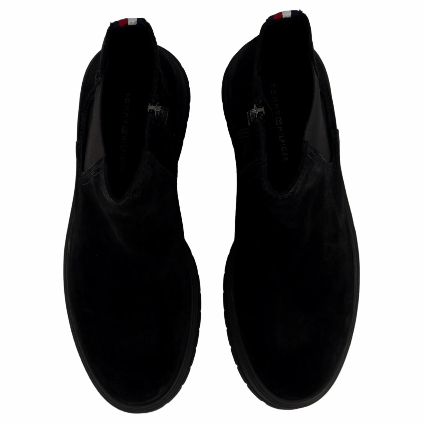 Tommy Hilfiger Hilfiger Suede Zip Chelsea Black Svart Best