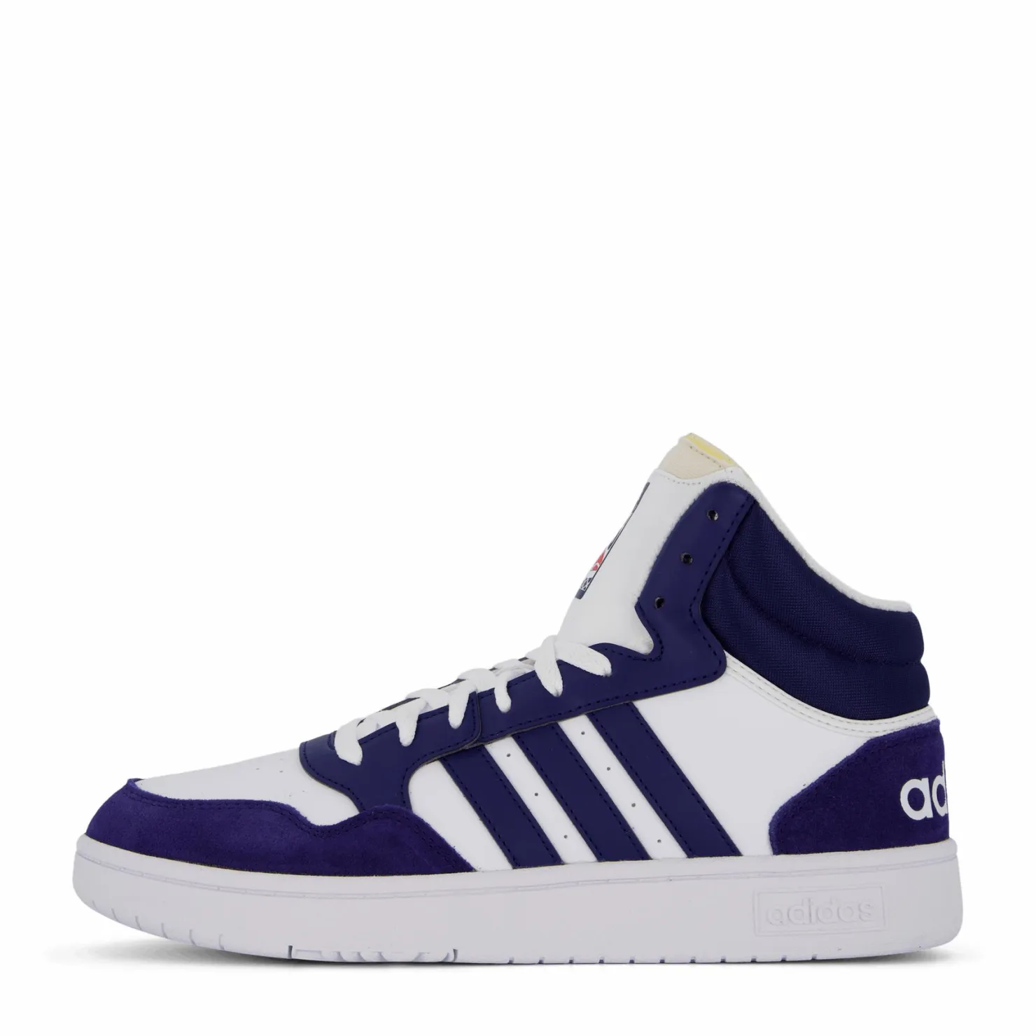 adidas Hoops 3 Mid Lifestyle Basketball Classic Vintage Shoes Cloud White / Dkblue / Dkblue Blå Hot