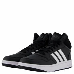 adidas Hoops Mid Shoes Core Black / Cloud White / Grey Six Svart Discount