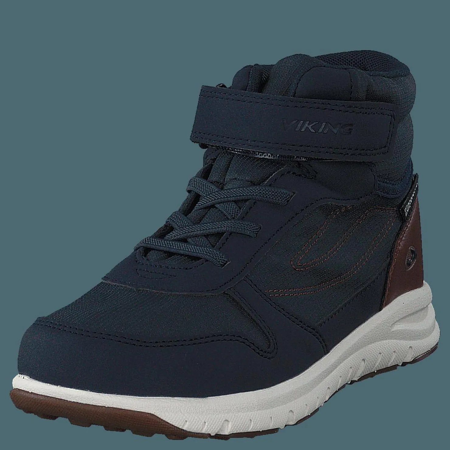 Viking Hovet Mid WP Navy/Cognac Blå Sale