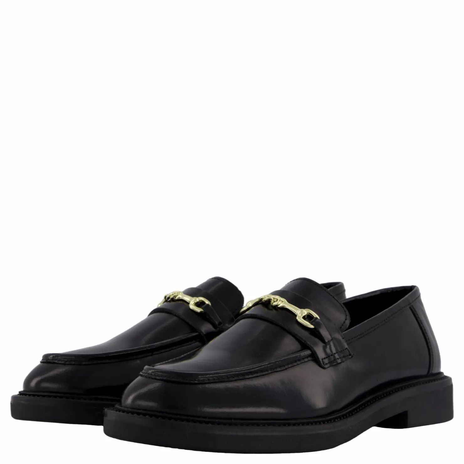 Steve Madden Huddles Black Leather Svart Outlet