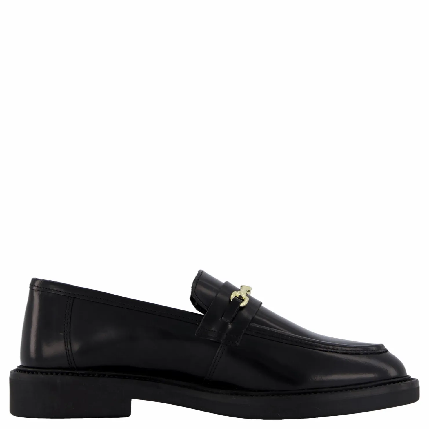 Steve Madden Huddles Black Leather Svart Outlet