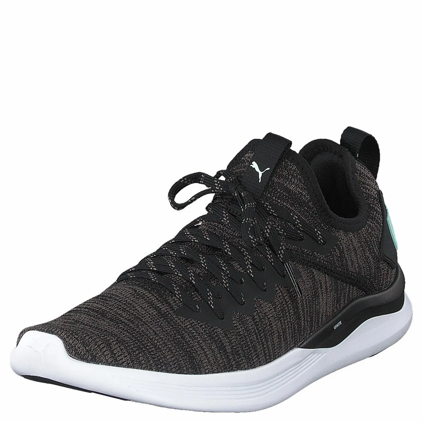 Puma Ignite Flash Evoknit Sr Wn's Black-charcoal Gray-aqua Svart Hot