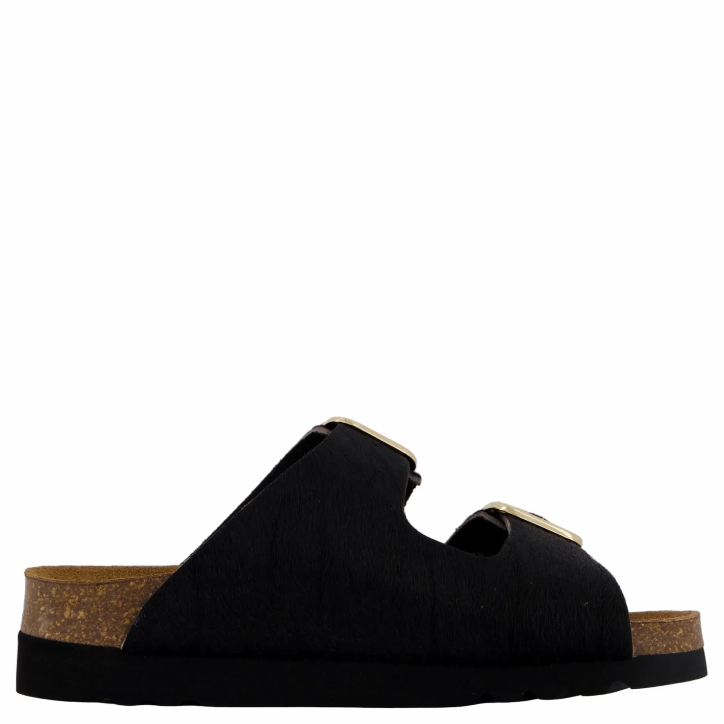 Scholl Ilary 2 Straps Fur Ad Black Svart Clearance