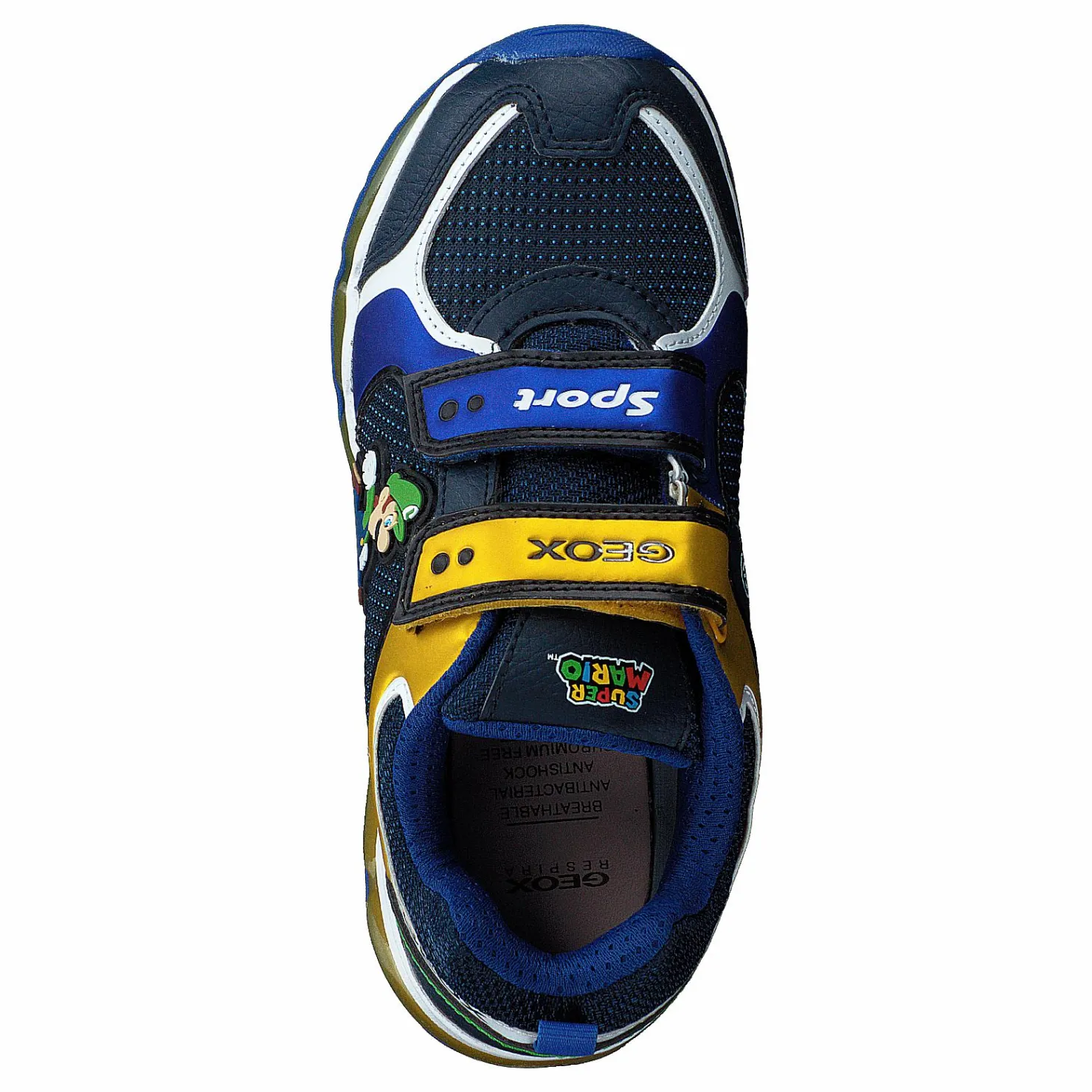 Geox J Android B. A - Nylon+dbk Royal/yellow Blå och Svart New