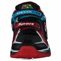 Geox J Android Boy Black/sky Röd och Svart New