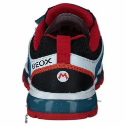Geox J Android Boy Black/sky Röd och Svart New