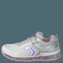 Geox J Android Girl Silver/white Silver, Grå och Vit Best