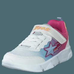 Geox J Aril Girl White/multicolor Blå Online