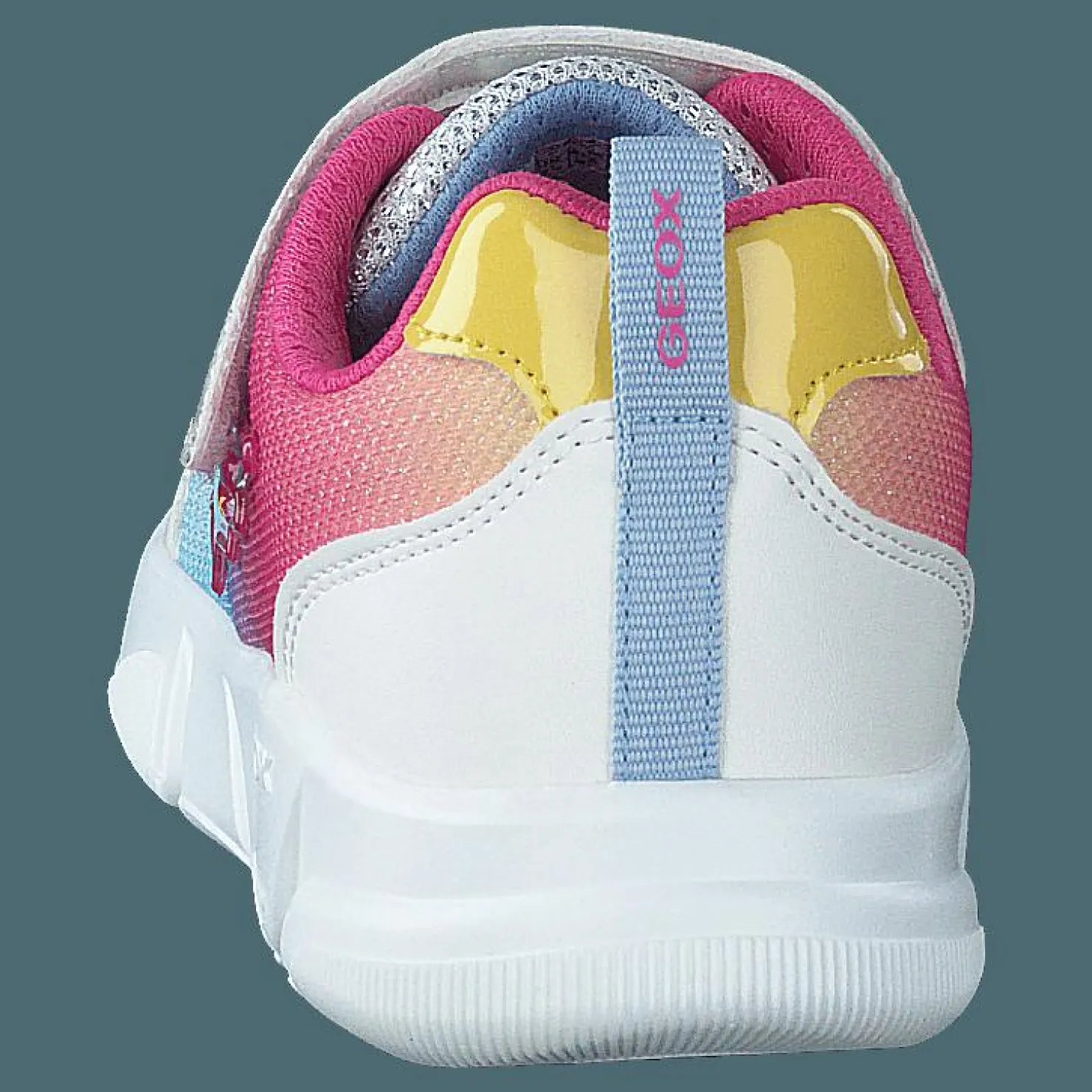 Geox J Aril Girl White/multicolor Blå Online