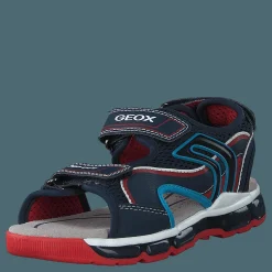 Geox J Sandal Android Boy Navy/red Blå Hot