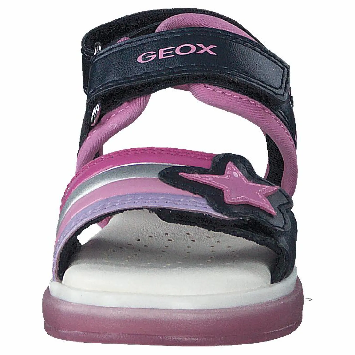 Geox J Sandal Blikk Girl Navy Lila och Blå Outlet